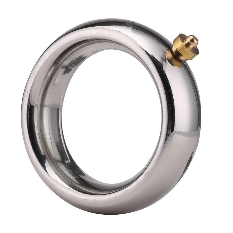 New arrivals stainless steel Electric shock therapy time delay penis stretcher weight ring pulse stimulation cock ring adult erotic products