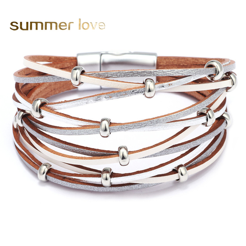 High Quality Beads Leather Charm Bracelets Bangles For Women Men Fashion Multiple Layers Wrap Bracelet Jewelry Gift
High Quality Beads Leather Charm Bracelets Bangles For Women Men Fashion Multiple Layers Wrap Bracelet Jewelry Gift