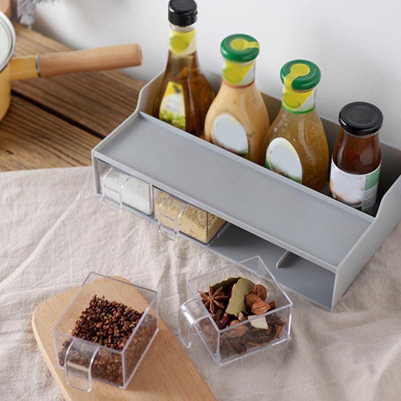 Kitchen Accessory Condiment Box Seasoning Storage Transparent Jar Pot Pepper 4 Grids ABS Spice Salt Home Restaurant
Kitchen Accessory Condiment Box Seasoning Storage Transparent Jar Pot Pepper 4 Grids ABS Spice Salt Home Restaurant