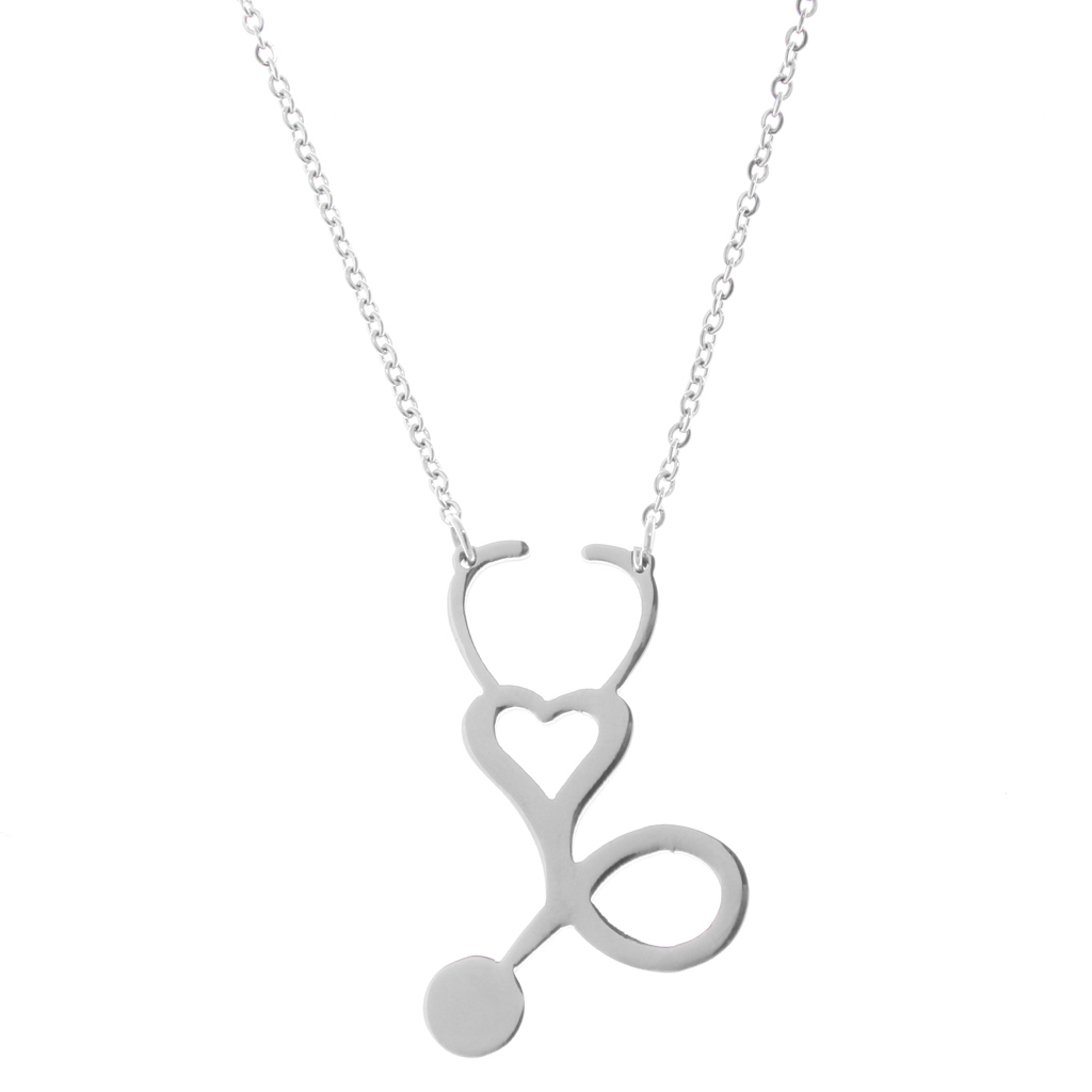 Stethoscope Medical Doctor Nurse Pendant Stainless Steel Necklace
Stethoscope Medical Doctor Nurse Pendant Stainless Steel Necklace