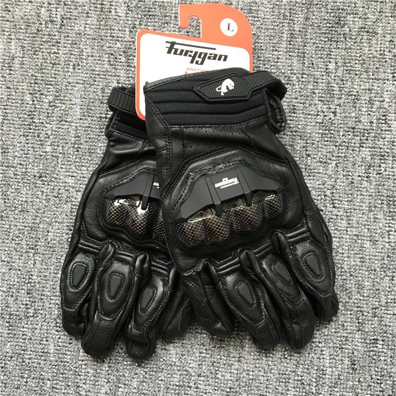 Furygan AFS6 Classic Black White Winter Men039s Motorcycle Gloves Windproof Racing Leather Guantes Carbon Protection Moto Glove