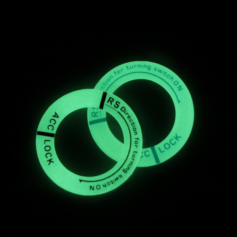 Coil LED Luminous Motorcycle Car Ignition Key Hole Ring Night Glow Decor Sticker for Honda Civic Accord CR-V Odyseey