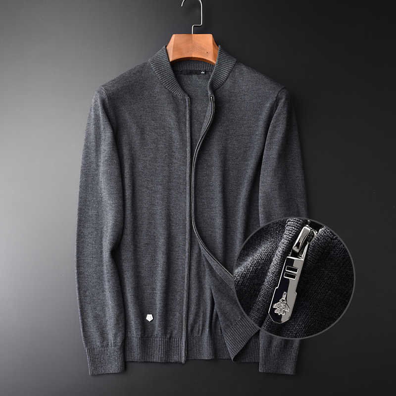 Men Hight Quality Stand Collar Zipper Cardigan Sweater Male Autumn Fashion Grey Solid Color Slim Fit Sweaters Man, 8y059
Men Hight Quality Stand Collar Zipper Cardigan Sweater Male Autumn Fashion Grey Solid Color Slim Fit Sweaters Man, 8y059
