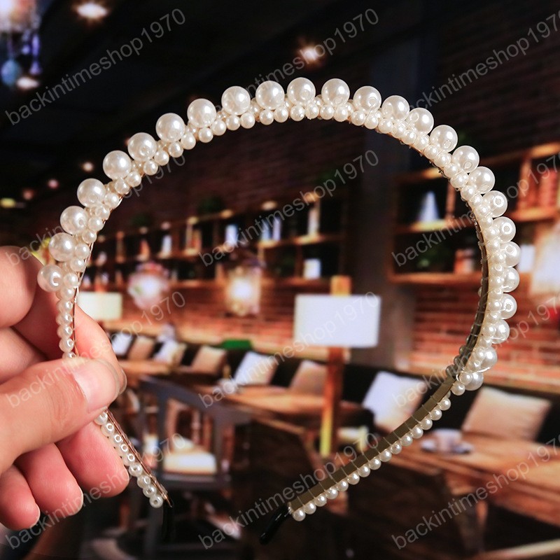 Handmade Pearl Fashion Hairband Headband Women Girls Hair Head Hoop Bands Accessories For Children Hairband Scrunchy Headdress