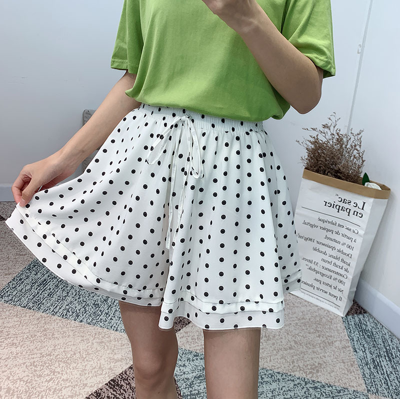 2019 Summer New Arrival Sweet Temperament Dot Printed Skirt Shorts With Bow Loose Shorts Mujer 4 Colors Available Free Shipping, Black
2019 Summer New Arrival Sweet Temperament Dot Printed Skirt Shorts With Bow Loose Shorts Mujer 4 Colors Available Free Shipping, Black