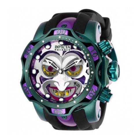 Invicta Reserve Model - 26790 DC Comics Joker Venom Limited Edition Swiss Quartz Chronograp silicone belt quartz watch, 30064
Invicta Reserve Model - 26790 DC Comics Joker Venom Limited Edition Swiss Quartz Chronograp silicone belt quartz watch, 30064