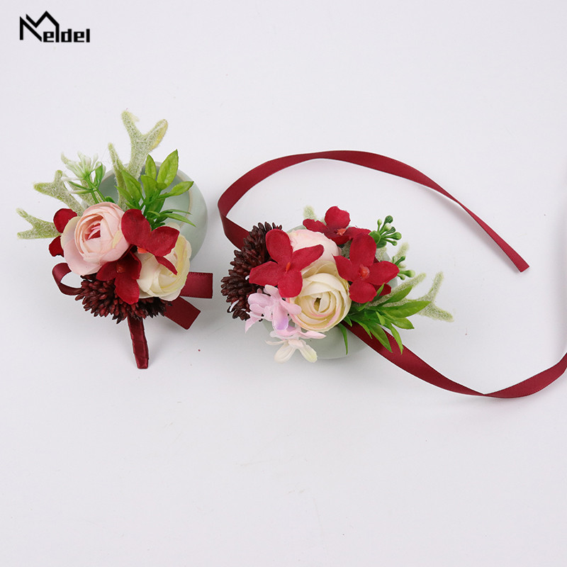 Meldel Silk Flower Boutonniere Wedding Rose Bracelet for Bridesmaid Wedding Corsage Flower Red Men Boutonniere Groom Corsage, Boutonniere-e
Meldel Silk Flower Boutonniere Wedding Rose Bracelet for Bridesmaid Wedding Corsage Flower Red Men Boutonniere Groom Corsage, Boutonniere-e