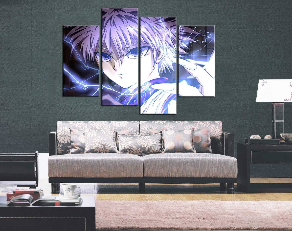 4pcs/set Unframed Hunter Kirua Cool Flash Poster Print On Canvas Wall Art Picture For Home and Living Room Decor