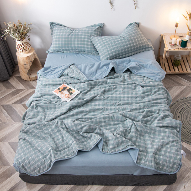 Four Piece Water Washed Cotton Summer Quilt Air Conditioning Sheet Sheet, Pillowcase & Duvet Cover Sets Polyester / Cotton 4 Pcs
Four Piece Water Washed Cotton Summer Quilt Air Conditioning Sheet Sheet, Pillowcase & Duvet Cover Sets Polyester / Cotton 4 Pcs