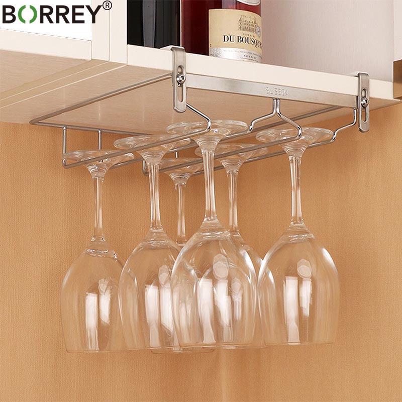 BORREY Stainless Steel Wine Rack Holder Goblet Champagne Glass Cup Holder Kitchen Cabinet Hanging Storage Wine Rack Metal
BORREY Stainless Steel Wine Rack Holder Goblet Champagne Glass Cup Holder Kitchen Cabinet Hanging Storage Wine Rack Metal