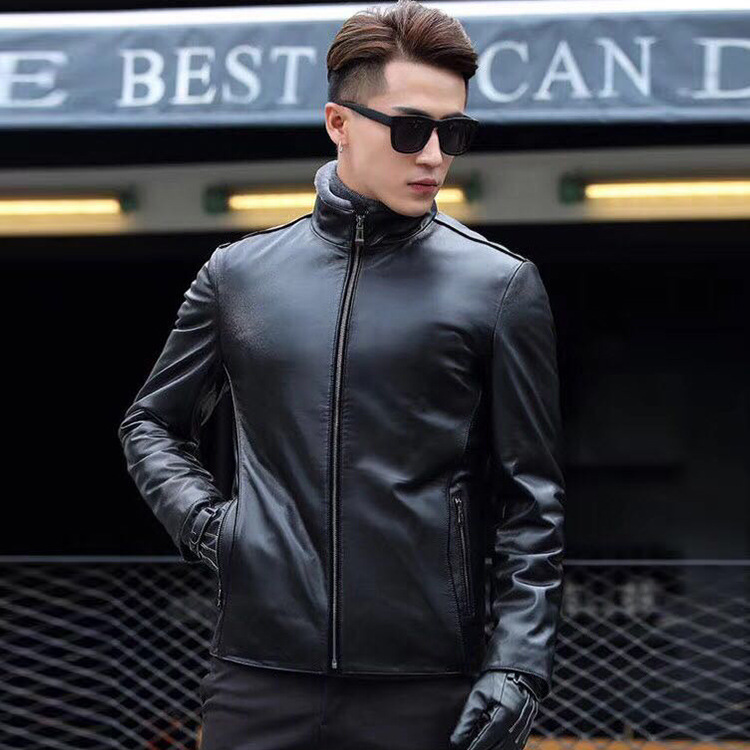 Sheepskin Jacket Mens Winter Coat Genuine Leather Jackets for Men 200% Wool Lining Short Motorcycle Coats F28S002 KJ2609, Black
Sheepskin Jacket Mens Winter Coat Genuine Leather Jackets for Men 200% Wool Lining Short Motorcycle Coats F28S002 KJ2609, Black