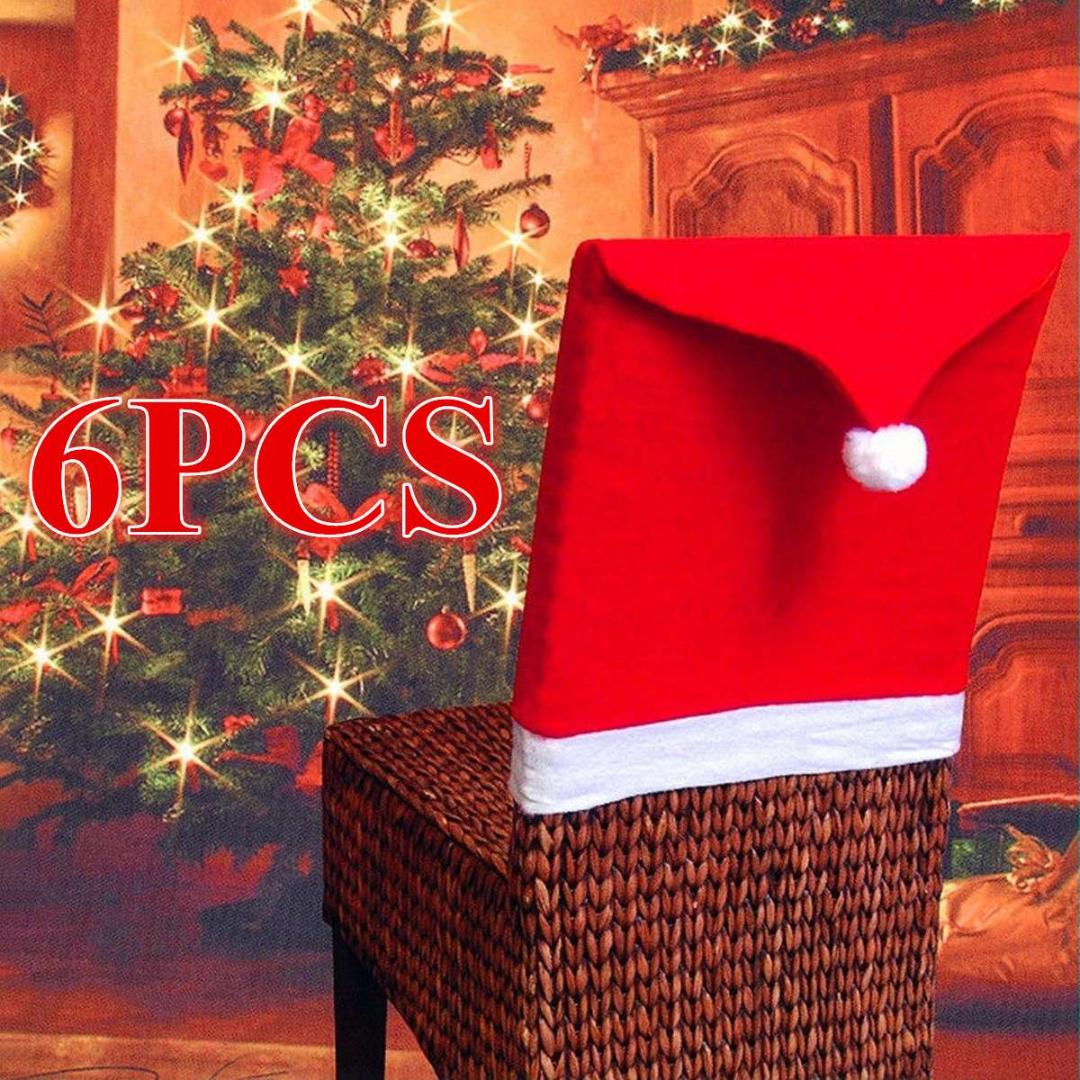 6Pcs/Lot Santa Claus Cap Chair Cover Christmas Dinner Dining Table Red Hat Chair Back Cover Home Decoration Ornament
6Pcs/Lot Santa Claus Cap Chair Cover Christmas Dinner Dining Table Red Hat Chair Back Cover Home Decoration Ornament