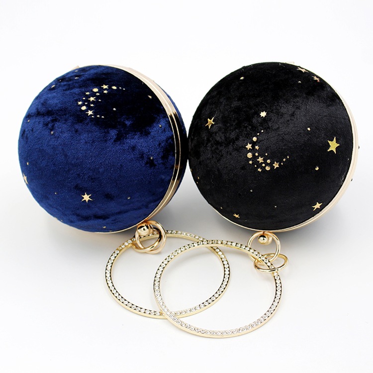 Fashion temperament star ball Evening bag suede ladies Party Wedding Day clutches Elegant Women small round Handbags and Purse, Black
Fashion temperament star ball Evening bag suede ladies Party Wedding Day clutches Elegant Women small round Handbags and Purse, Black