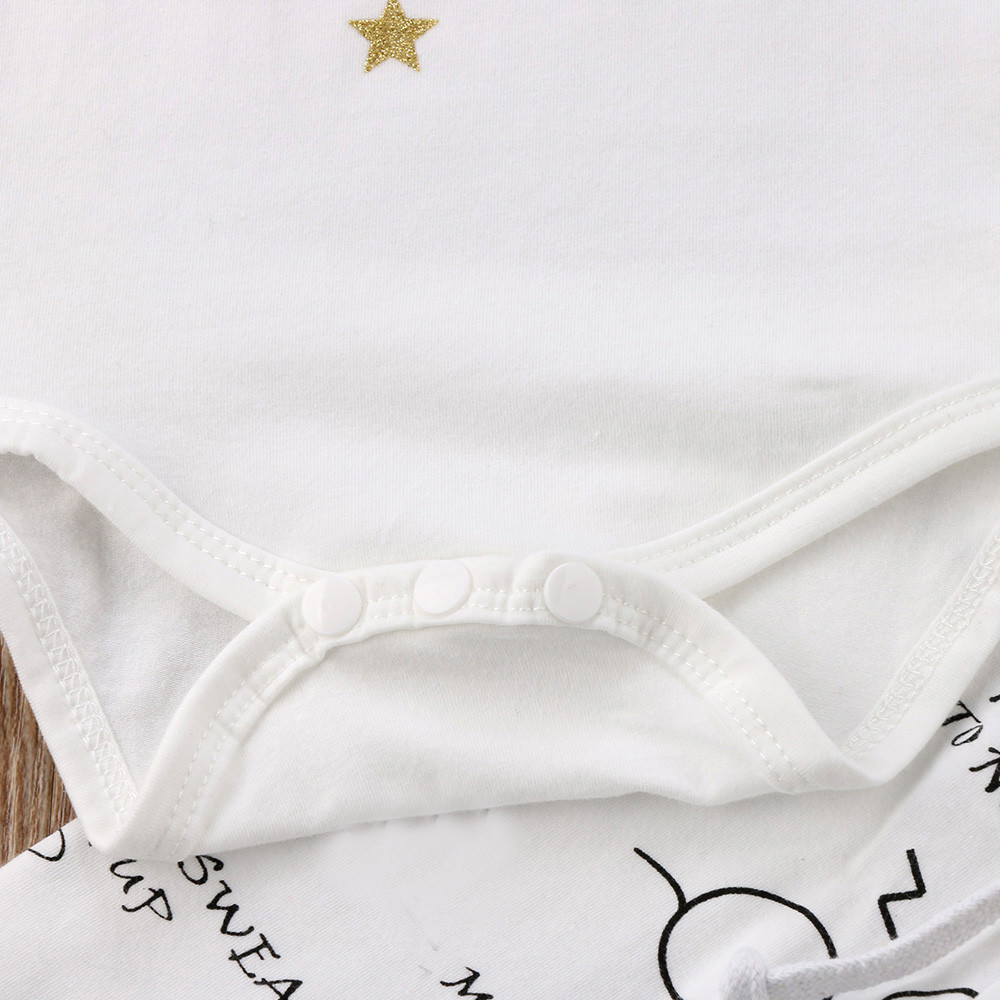Fashion baby clothes set Letter Romper Tops+Pants 3PCS Clothes Outfits Set baby girl clothes ropa recien nacido roupas