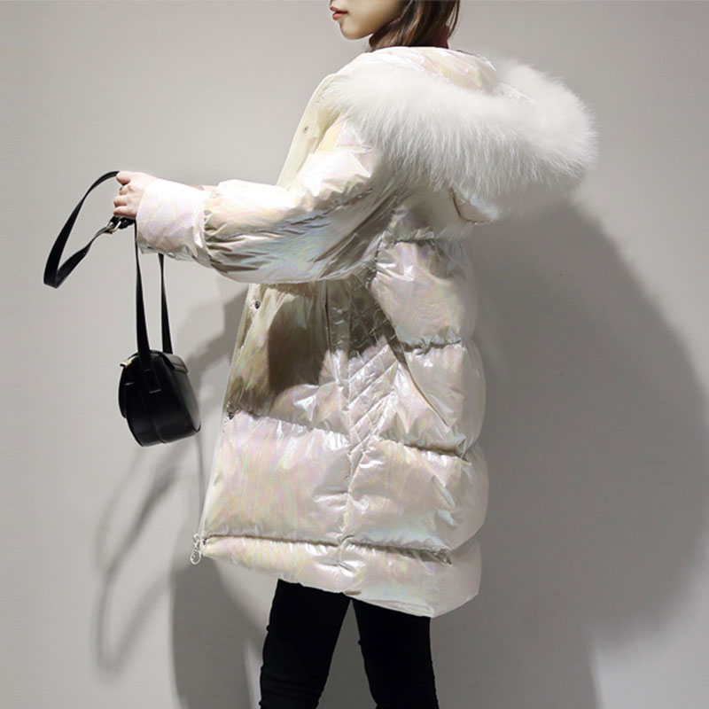 Fashion Parka Winter Down Jacket Hooded fur collar Glossy Thicker Warm Jacket Long Sleeve Cotton-padded Outwear Casual Coat 892, White
Fashion Parka Winter Down Jacket Hooded fur collar Glossy Thicker Warm Jacket Long Sleeve Cotton-padded Outwear Casual Coat 892, White