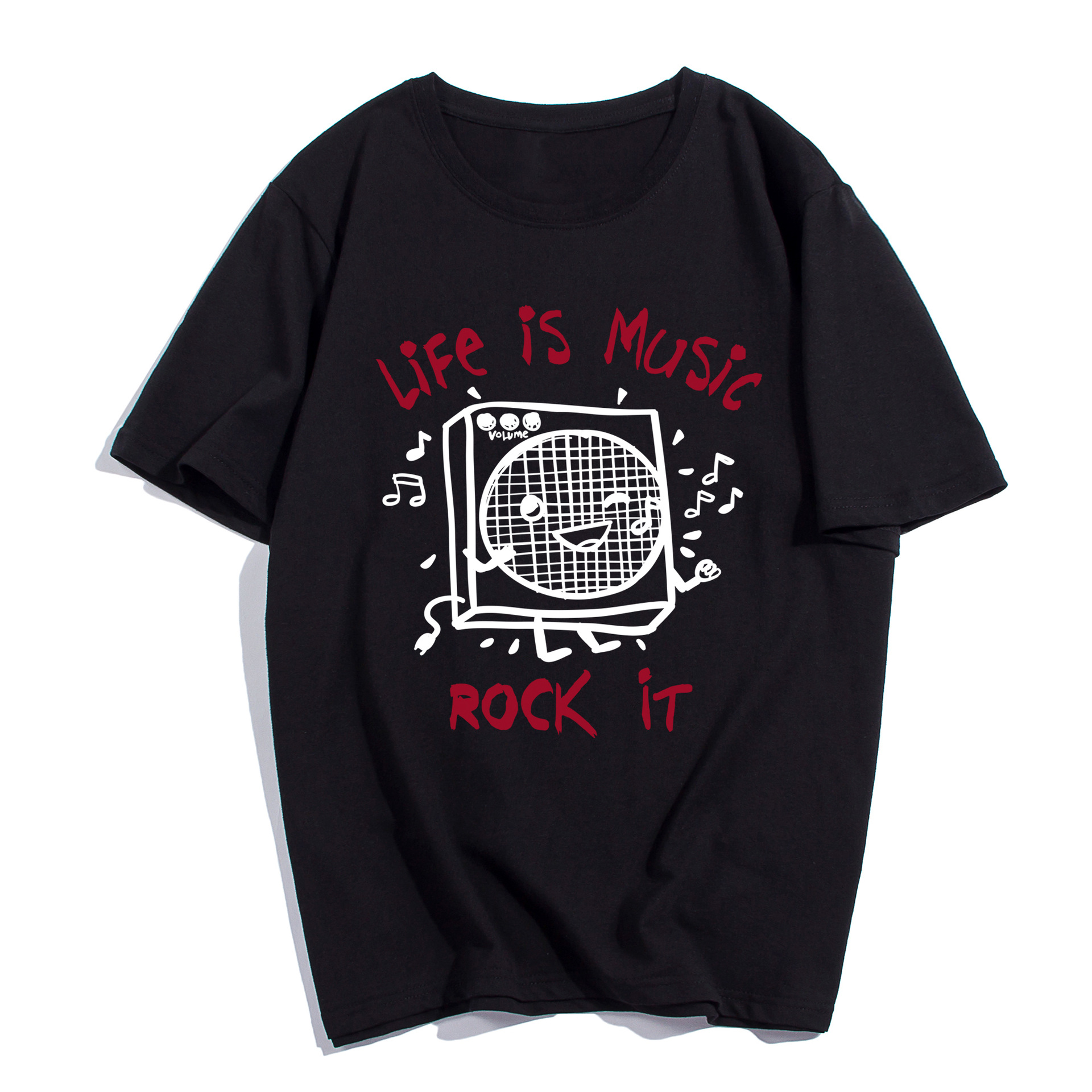 E-BAIHUI Summer Cotton T-shirt Men Funny Casual Short Sleeve LIFE IS MUSIC Printed Loose Male Top Tee Summer Style Tshirts740, White
E-BAIHUI Summer Cotton T-shirt Men Funny Casual Short Sleeve LIFE IS MUSIC Printed Loose Male Top Tee Summer Style Tshirts740, White