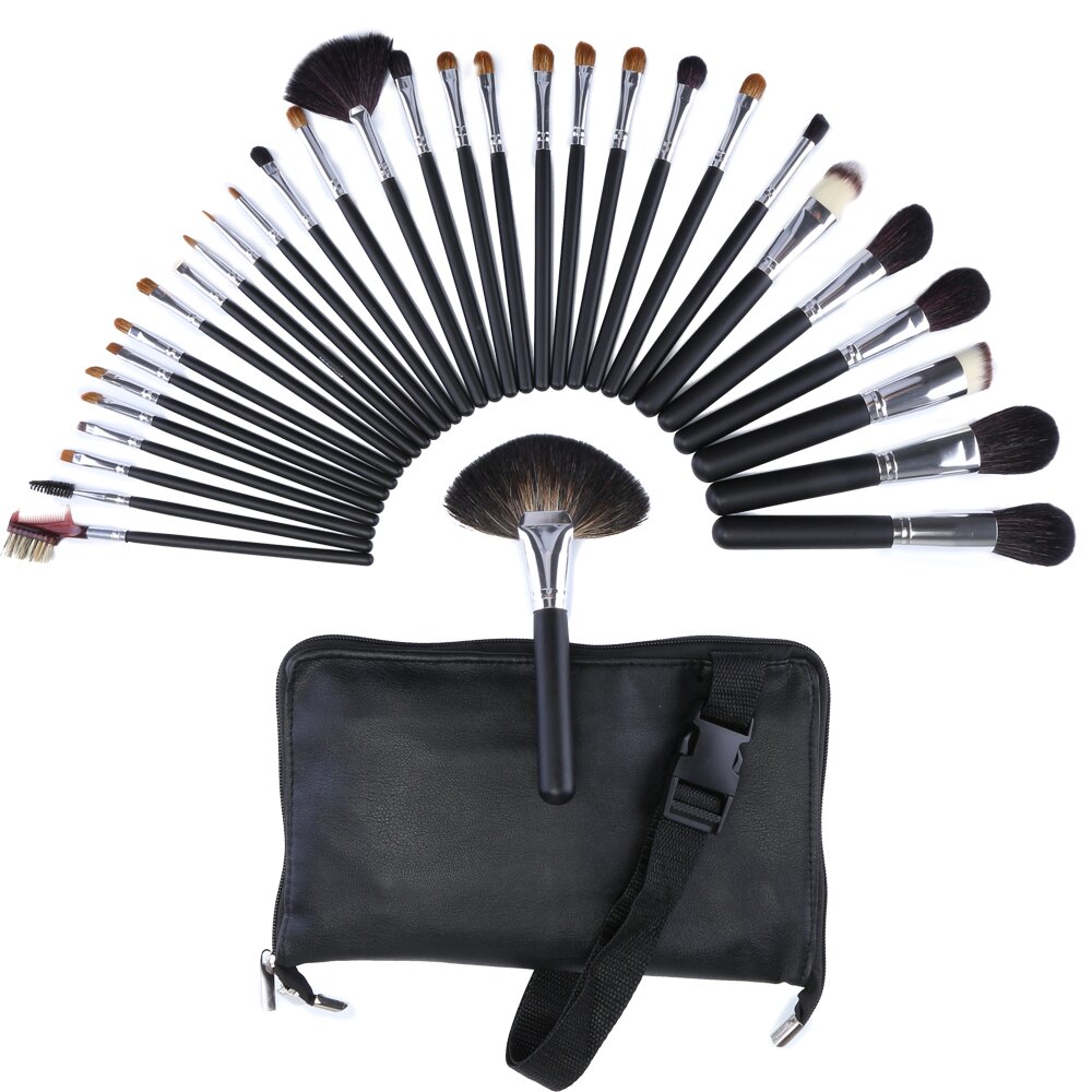 32pcs Professional Cosmetic Brushes Set Kits Goat Hair Facial Makeup Brush with Bag Powder Foundation Eyeshadow brush Natural Hair Tools