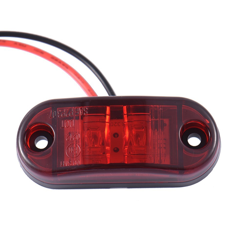 Car LED Side Marker Brake Signal Lamp For Auto Truck Trailers 12/24V Waterproof Turn Light White Yellow Red