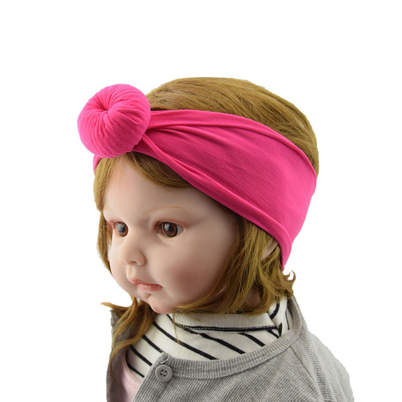 Super soft Nylon Knot Headband For Baby Girls Infant Turban Headwraps PhotoProp Girl Hair Accessories 23colors