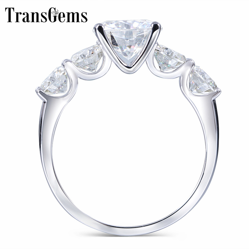Transgems 14K White Gold Center Stone 1ct 6.5mm Side Stone 4mm F Color Diamond Anniversary Wedding Band Women Gifts S200110
Transgems 14K White Gold Center Stone 1ct 6.5mm Side Stone 4mm F Color Diamond Anniversary Wedding Band Women Gifts S200110
