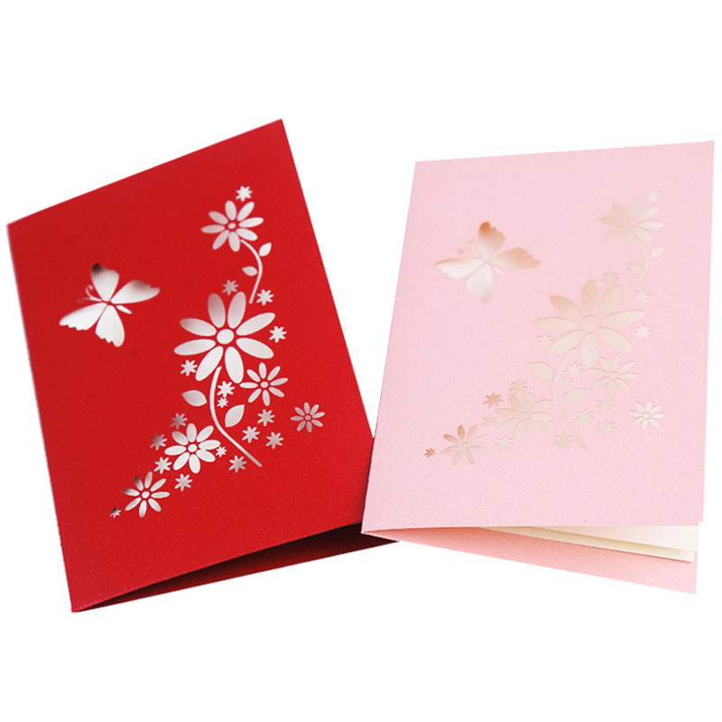 3D Creative Handmade butterfly Flower Greeting Cards Hollow out Wish Cards for Friend Birthday Wedding Party Supplies
3D Creative Handmade butterfly Flower Greeting Cards Hollow out Wish Cards for Friend Birthday Wedding Party Supplies