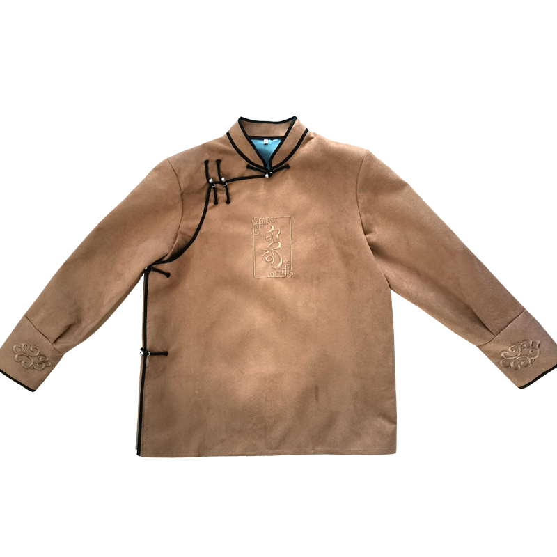 Mongolian ethnic clothing Traditional tang suit Costumes for Men National stand collar top Grassland living clothes Asia Adult Wear