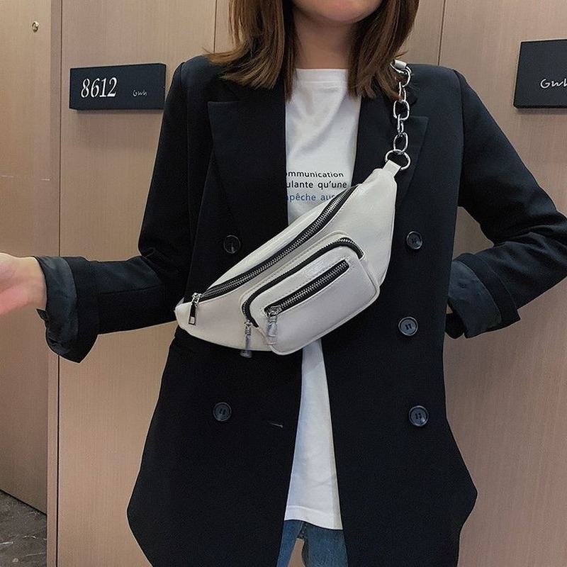 2020 new Korean version of the shoulder bag women's casual fashion chain waist bag chest crossbody, Black
2020 new Korean version of the shoulder bag women's casual fashion chain waist bag chest crossbody, Black