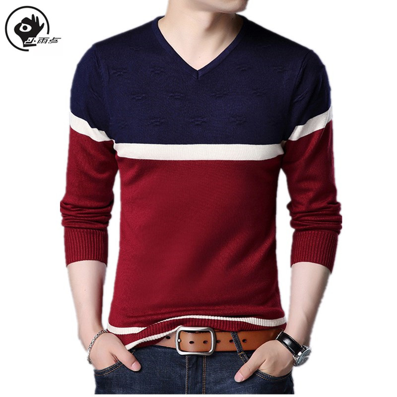 Little Raindrop 2020 Autumn Casual Men's Sweater V-Neck Patchwork Slim Fit Knittwear Mens Sweaters Pullovers Men Pull Homme, Gray
Little Raindrop 2020 Autumn Casual Men's Sweater V-Neck Patchwork Slim Fit Knittwear Mens Sweaters Pullovers Men Pull Homme, Gray