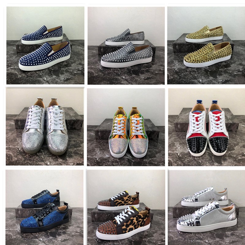 Designer Shoes Men Women Chaussures Studded Spike Sneakers Triple Black White Red Leather Suede Flat Bottoms Casual Shoe 34-48 vintage
Designer Shoes Men Women Chaussures Studded Spike Sneakers Triple Black White Red Leather Suede Flat Bottoms Casual Shoe 34-48 vintage