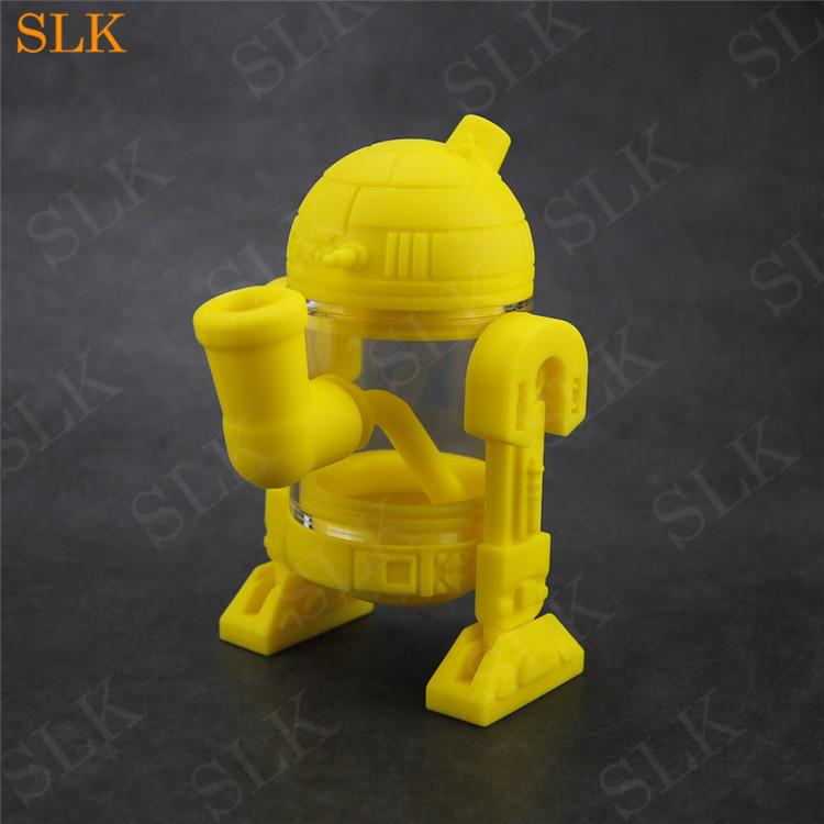 Ordinary colors vs. glow in the dark colors Robot bong R2D2 silicone hand pipe SILICLAB brand water bubbler smoke pipe 2019 outlet
Ordinary colors vs. glow in the dark colors Robot bong R2D2 silicone hand pipe SILICLAB brand water bubbler smoke pipe 2019 outlet