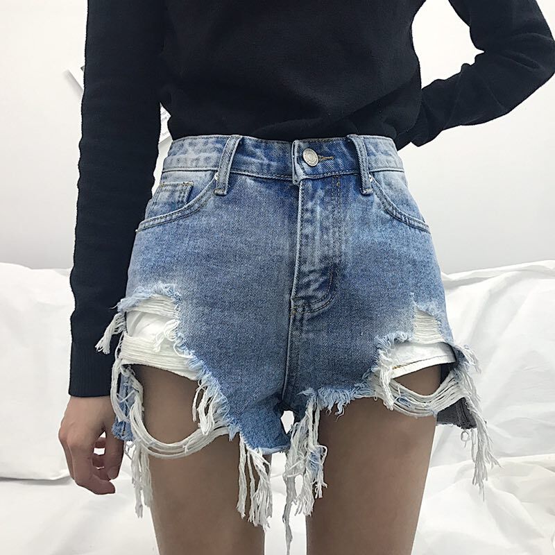 2019 Summer Women Shorts Ripped Jeans Short with Hole Plus Size 3XL 4XL 5XL High Waist Loose Blue Sexy & Club Denim, Hot blue
2019 Summer Women Shorts Ripped Jeans Short with Hole Plus Size 3XL 4XL 5XL High Waist Loose Blue Sexy & Club Denim, Hot blue