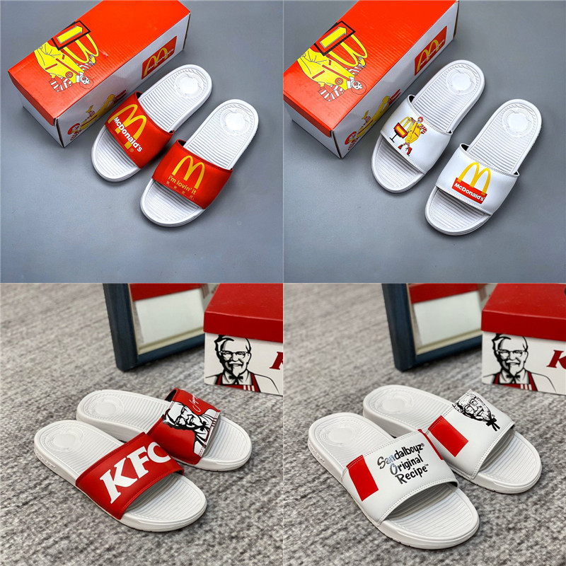 New McDonalds KFC x SANDALBOYZ Honor Indonesia Fried Chicken Colonel Sanders Jagonya Ayam Men Women Slipper Shoes
New McDonalds KFC x SANDALBOYZ Honor Indonesia Fried Chicken Colonel Sanders Jagonya Ayam Men Women Slipper Shoes