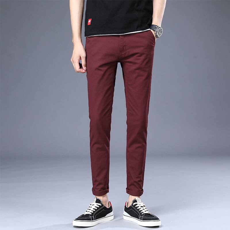High quality new casual men's pants cotton slim trousers feet pants fashion solid color khaki black trousers men, Beige
High quality new casual men's pants cotton slim trousers feet pants fashion solid color khaki black trousers men, Beige