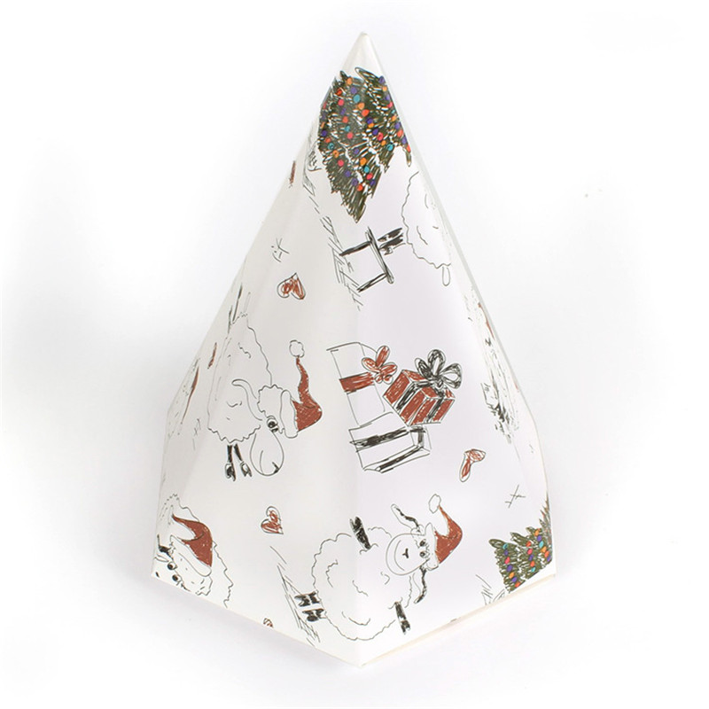 5Pc Christmas Decorations for Home Merry Christmas Gift Bags Gift Candy Box Creative Paper Box Container Supplies Navidad 2019,Q