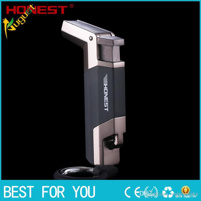 HONEST Creative personality inflatable gas lighter cigar lighter windproof metal jet torch lighter for incense BBQ with gift box
HONEST Creative personality inflatable gas lighter cigar lighter windproof metal jet torch lighter for incense BBQ with gift box