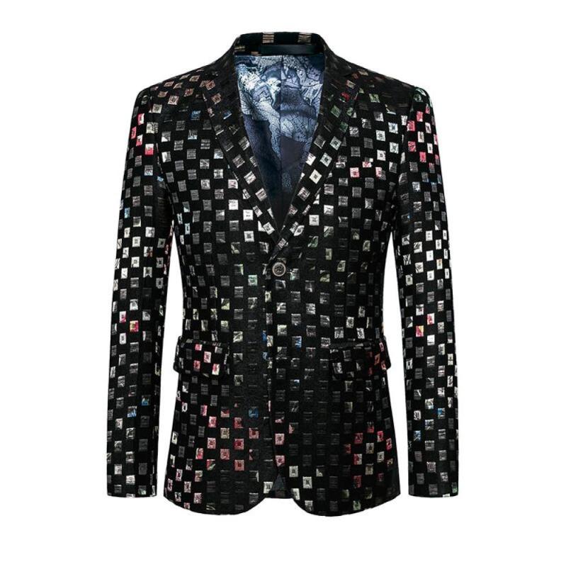 New Mens Suit Trend Business Casual Host Suit Men Nightclub Blazer Wedding Party Jacket Stage Singers Clothes, Black
New Mens Suit Trend Business Casual Host Suit Men Nightclub Blazer Wedding Party Jacket Stage Singers Clothes, Black