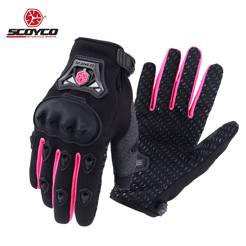 Women Motorcycle Gloves Pink Beautiful Sexy Lycra Summer Breathable Mitten Racing Sports Bicycle Cycling Ready To Ship Motorbike Glove