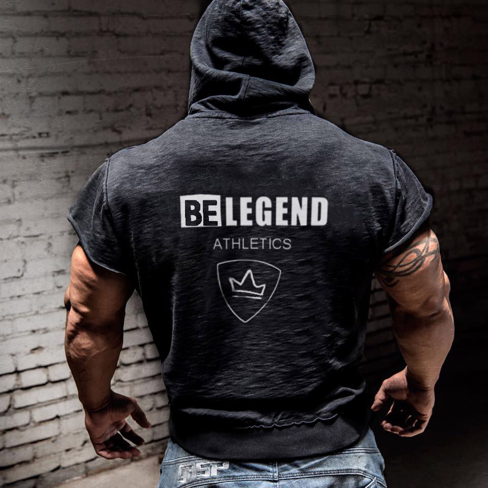 Be Legend Printed Mens Hooded Cardigan Vest Casual Gym Fitness Solid Color Hoodies Male Outdoor Short Sleeve Hoodies, Gray
Be Legend Printed Mens Hooded Cardigan Vest Casual Gym Fitness Solid Color Hoodies Male Outdoor Short Sleeve Hoodies, Gray