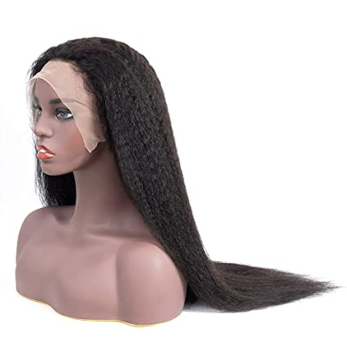 HD transparent 360 Lace Frontal Wig PrePlucked kinky straight Human Hair braided Wigs Brazilian 130% Density natural Laces Front for black Women
