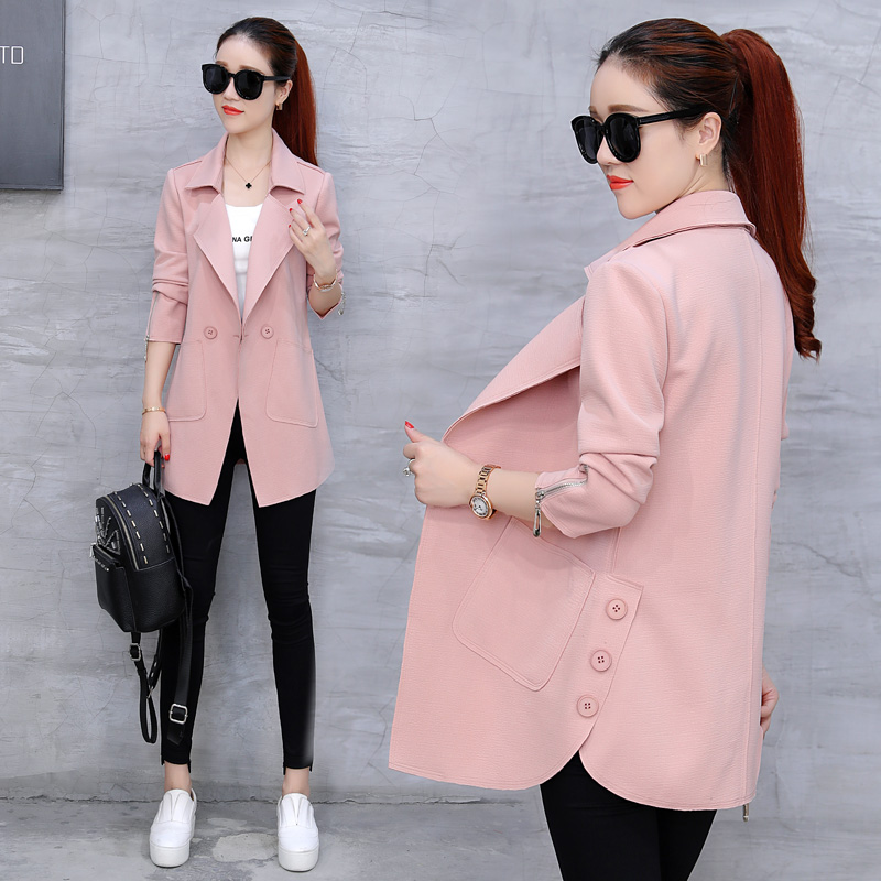 Coat female spring and autumn 2020 new long section suit wild windbreaker temperament lady small fresh coat, Beige
Coat female spring and autumn 2020 new long section suit wild windbreaker temperament lady small fresh coat, Beige