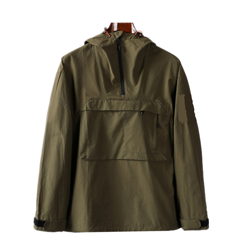 cptopstoney hooded half zip pocket jacket youth fashion european and american casual jacket mens coat nylon fabric mens sheath, Black
cptopstoney hooded half zip pocket jacket youth fashion european and american casual jacket mens coat nylon fabric mens sheath, Black