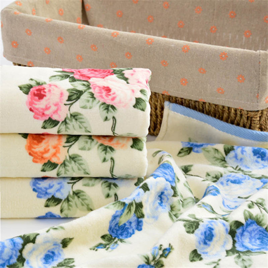 34*75cm Soft Cotton Face Flower Towel Bamboo Fiber Quick Dry Towels Floral Bath Face Towel Extraordinary