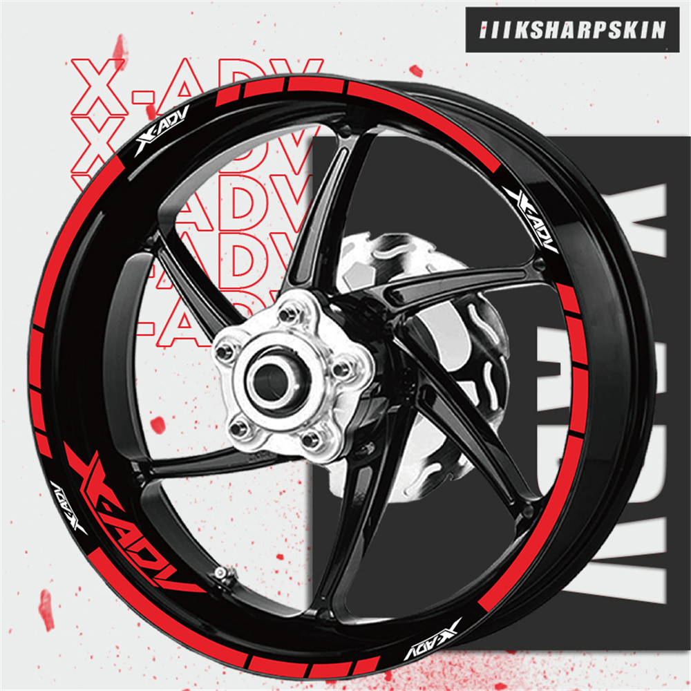 Reflective wheel stickers motorcycle stickers shape wheel decoration stickers super mucous membrane for Honda XADV X-ADV XADV 750, Red
Reflective wheel stickers motorcycle stickers shape wheel decoration stickers super mucous membrane for Honda XADV X-ADV XADV 750, Red