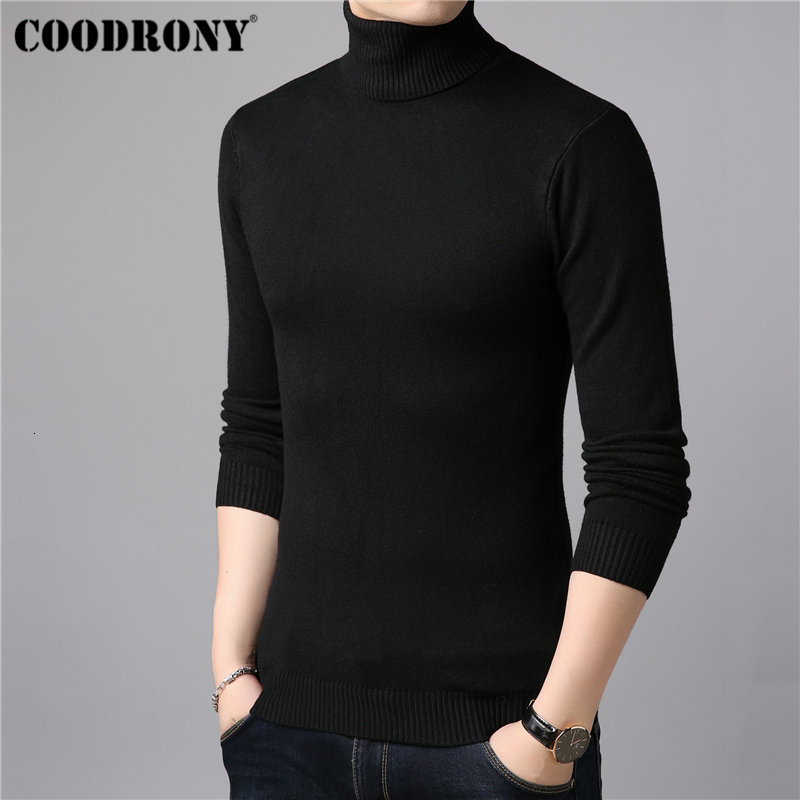 COODRONY Mens Sweaters Cashmere Cotton Sweater Men Soft Knitwear Pull Homme Winter Thick Warm Turtleneck Wool Pullover Men 91011 SH190930