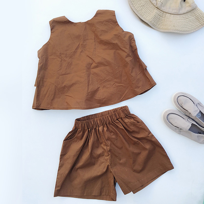 Summer Girls Comfortable Suit Clothing Sets Solid Color Cute Fashion Casual Children's Vest Top + Shorts Two-piece Set
Summer Girls Comfortable Suit Clothing Sets Solid Color Cute Fashion Casual Children's Vest Top + Shorts Two-piece Set
