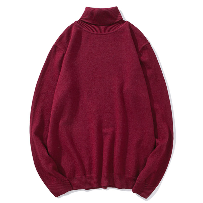 LEGIBLE Men winter Sweaters Mens Turtleneck Black Pullover Sweaters male Korean solid black couple Colorful Clothing CJ191130