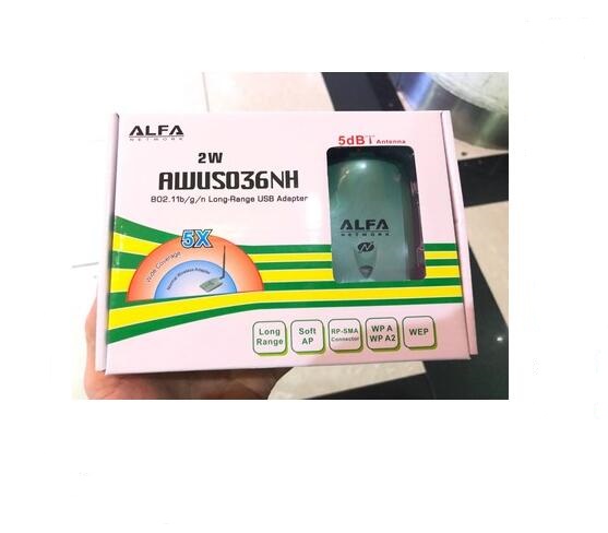 Alfa AWUS036NH 802.11n 2000mW WIRELESS-N USB Wi-Fi adapter High Power 2w RP-SMA