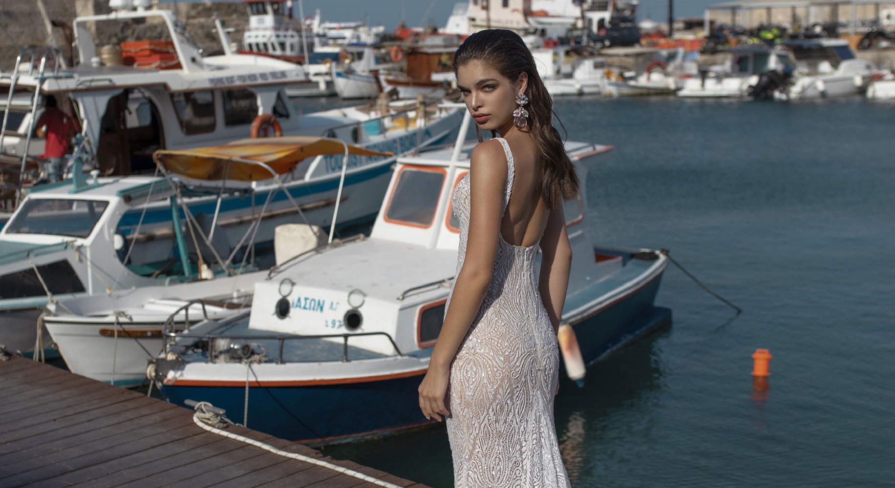 lian rokman mermaid dresses with long jacket lace appliques sweep train beach wedding dress custom made western bridal gowns
