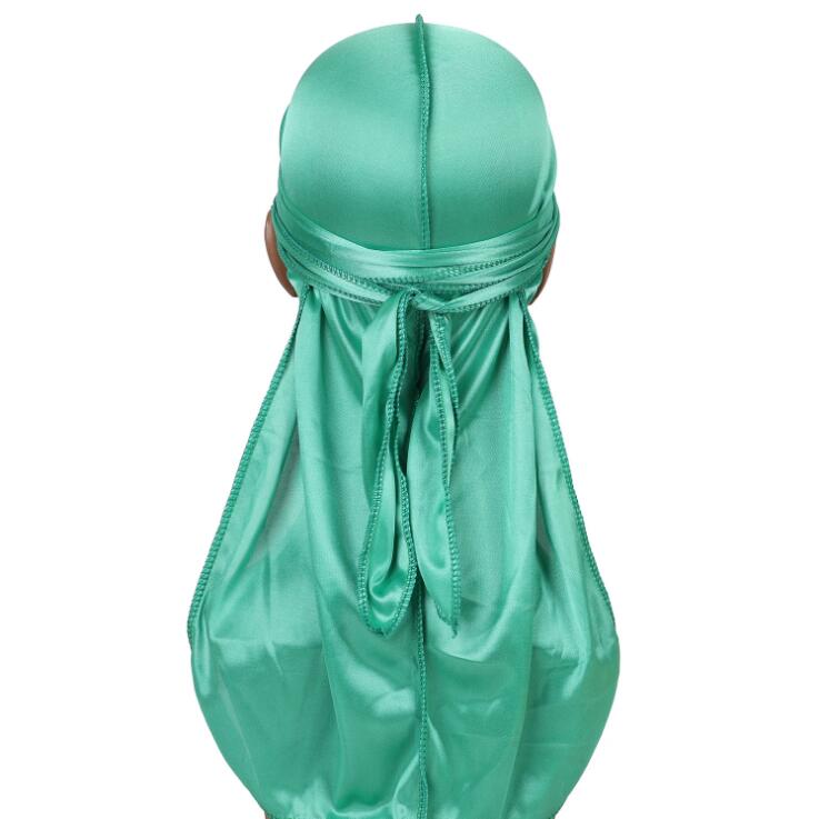 Men's Satin Durags Bandana Turban Wigs Men Silky Durag Headwear Headband Pirate Hat Hair Accessories GD256