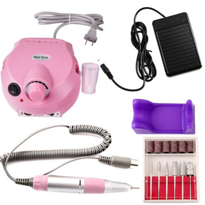 Pro Electric Nail Pen Nail Drill Polishing Machine Pink Gold Milling Cutters Manicure Pedicure Nail Accessories Grinding Heads